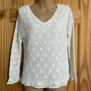 White Croft and barrow light weight sweater size large.